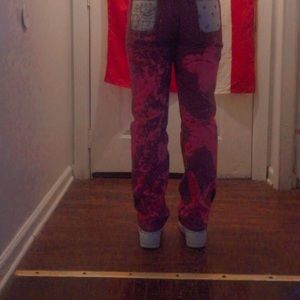 Pink and purple jeans custom